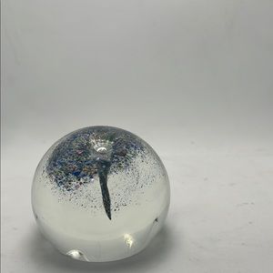 White and Blue Decorative Sphere Accent